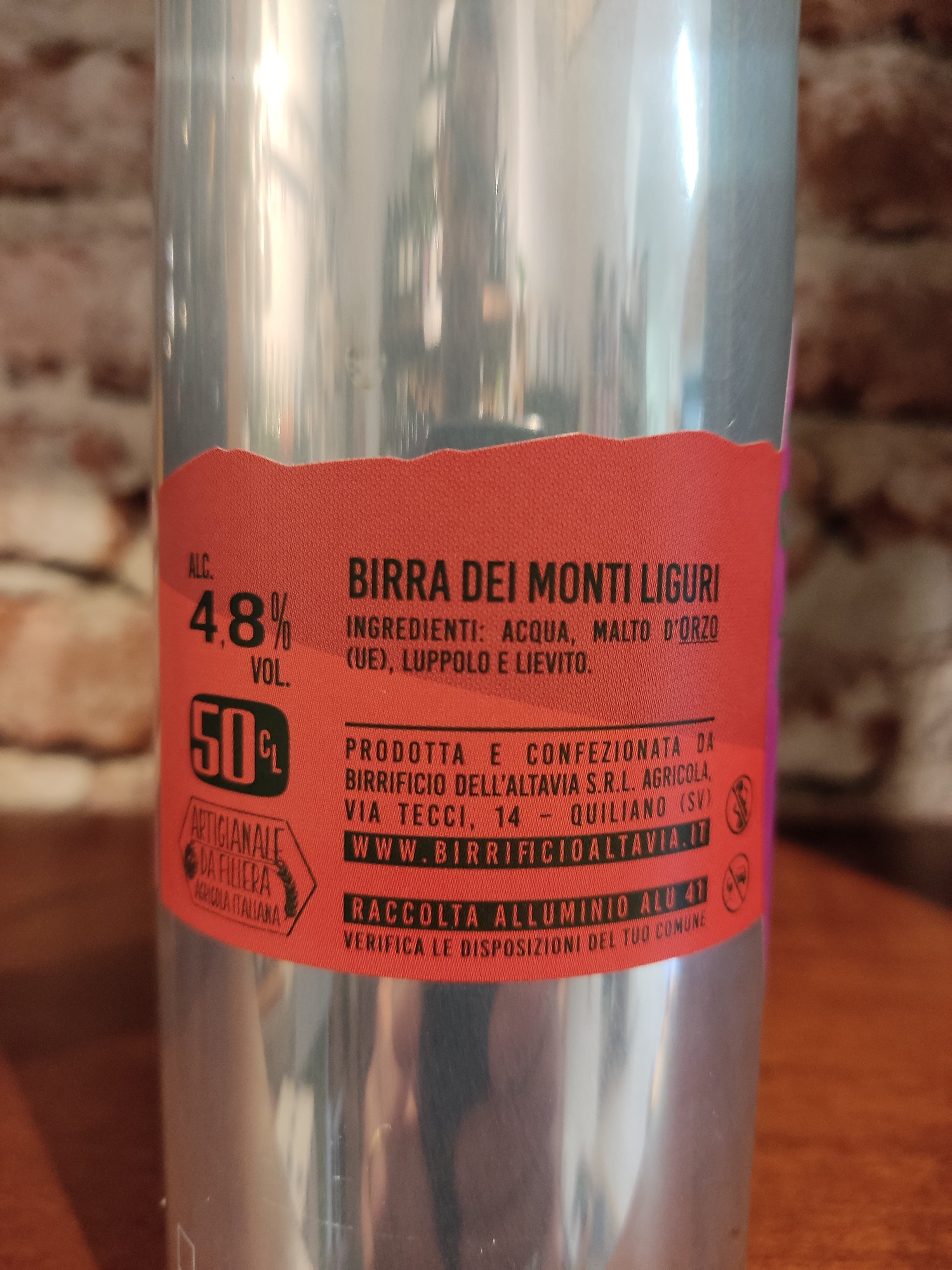 Birra Dark Lager Carbunera di Altavia - lattina da 50 cl